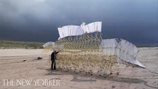 Theo Jansen’s WindPowered Sculptures  The New Yorker [upl. by Rahcir]