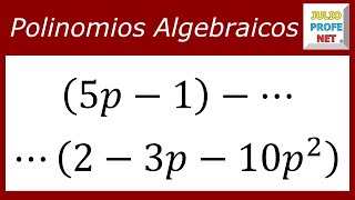 RESTA DE POLINOMIOS  Ejercicio 3 [upl. by Nilats]