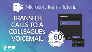 Microsoft Teams  PEI  Transfer a Call [upl. by Nnaacissej]