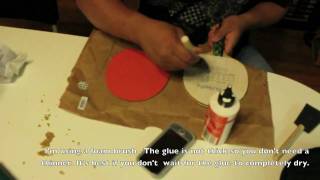 Gluing Table Tennis Paddle using Tear Mender [upl. by Letitia]