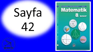 8sınıf MATEMATİK DERS KİTABI ADA YAYINCILIK sayfa 42 [upl. by Ireva812]