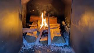 Starting The Fire  Barrel Sauna Stove [upl. by Johnathon]