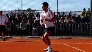 Djokovic Slow Motion 210 fps Backhand Volley 2 [upl. by Isis]