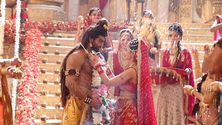 Shiv Shakti  Tap Tyag Tandav On Location  Shiv Parvati Ka Vivaah Varmala Scene [upl. by Ronyar659]