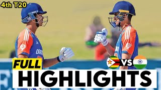 India Vs Zimbabwe 4th T20 Highlights 2024  India Vs Zimbabwe Highlights 2024 [upl. by Nastassia]