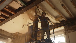 Removing Two Ceilings Reveals The Original [upl. by Zollie]