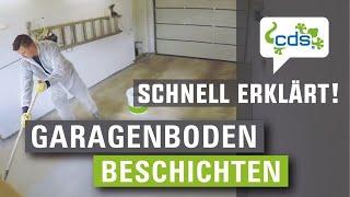 Bodenbeschichtung aus Epoxidharz für Garagenboden Keller oder Werkstattboden [upl. by Roselle]