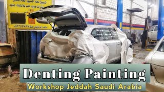 Car Denting painting Workshop  CAR Reappearing In Jeddah [upl. by Alaikim]