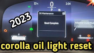 2023 Toyota Corolla Hatchback How to Reset Maintenance Reminder [upl. by Shayla]