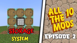 Basic Storage System in All The Mod 10 ATM10 Playing in a server HINDI [upl. by Noyek]