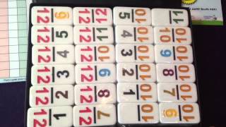 Double 12 Number Dominoes for Mexican Train and Chickenfoot Games  Mexican Train Fun [upl. by Llerud]