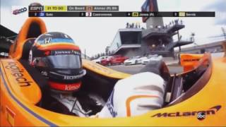 FERNANDO ALONSO ROMPE MOTOR EN LAS 500 MILLAS DE INDIANÁPOLIS [upl. by Adnawt]