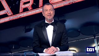 Sanremo 2024 Amadeus ha annunciato in diretta gli artisti in gara al 74° Festival [upl. by Dachi]