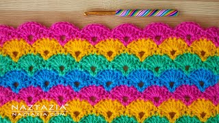 Shell Stitch Crochet Pattern  How to Crochet a Shell Stitch  Crochet Tutorial [upl. by Adnuhser]