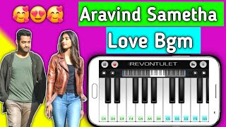 Aravind Sametha Movie Love BGM  Piano tutorial  Walk Band Tutorial [upl. by Dranoel]