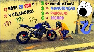 QUANTO CUSTA MANTER A NOVA CB 650 F  LUIZINHÔÔ [upl. by Stambaugh950]