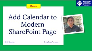 How to add calendar to modern SharePoint page  sharepoint online calendar web part [upl. by Anaeli]