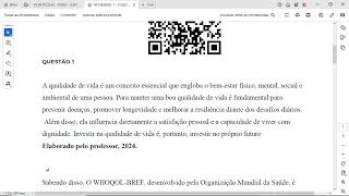 ATIVIDADE 1  FISIO  FISIOLOGIA DO EXERCÍCIO E AVALIAÇÃO CARDIORRESPIRATÓRIA  542024 [upl. by Crystal]