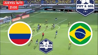 🔴COLOMBIA  BRASIL EN VIVO  ELIMINATORIAS MUNDIAL 2026 FUT AND GOL [upl. by Atwekk456]