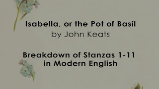 Poem Analysis Isabella or the Pot of Basil by John Keats Breakdown of Stanzas 111 [upl. by Rozalin]