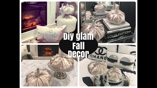 GLAM DIY FALL PUMPKINS AND CUSHION [upl. by Tamera433]