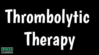 Thrombolytic Therapy  tPA  tPA In Thrombolytic Therapy  Thrombolysis [upl. by Ecydnarb630]