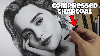 Compressed Charcoal amp Charcoal Pencil Portrait Drawing [upl. by Tecla]