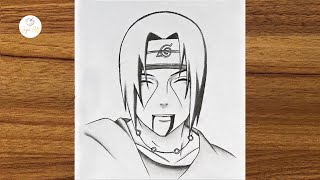 How to Draw Itachi Uchiha step by step  How to draw anime step by step  Itachi drawing tutorial [upl. by Nairadal837]