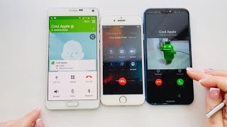 Triple calls Samsung Note 4 amp iPhone 7 amp Huawei P20  Conference amp incoming amp outgoing calls [upl. by Africah83]