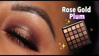 Rose Gold Plum Look feat Morphe 25B Palette [upl. by Hiroshi57]