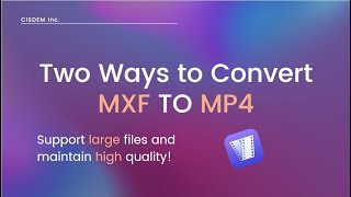 2 Ways to Convert MXF Files to MP4  Support large file [upl. by Asyar599]