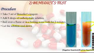 Qualitative test of carbohydratesmolischbenedictsbarfoedbialsseliwanoffsosazoneiodine test [upl. by Arny79]