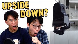 TwoSetViolin Archive  This Guy Played Piano HANGING UPSIDE DOWN [upl. by Astred]