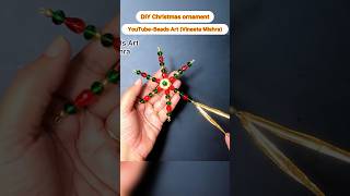 DIY snowflake Christmas ornament BeadsArt beadsart christmasornaments festival shorts short [upl. by Yrrep]