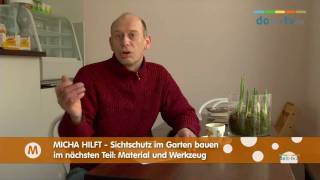 Micha hilft Sichtschutz bauen 1  Der Plan [upl. by Anikes]