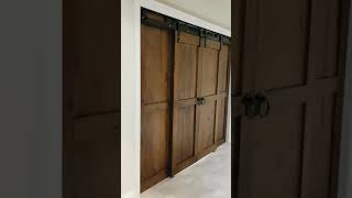 CUSTOM CEILING MOUNTED BYPARTING BARN DOORS [upl. by Hemphill]