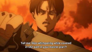 Levi Being Savage Levi Shows Zeke No Mercy  Attack on Titan Season 4 [upl. by Aisinoid]