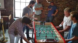 Bonzini Foosball Club drops in at Oden Brewing Companys tournament in Greensboro NC [upl. by Nnylhsa]