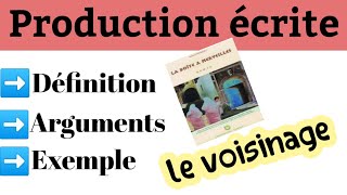 le voisinage الجيرانla Boîte a Merveillesproduction écrite1 BAC regionalArguments [upl. by Yardley172]