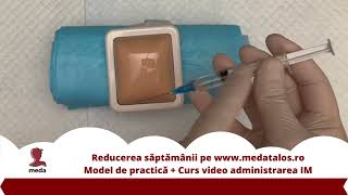 Model de practica injectia intramusculara  Curs video [upl. by Banky817]