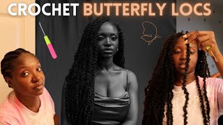 DIY Crochet Butterfly Locs Cornrows [upl. by Suiravat]