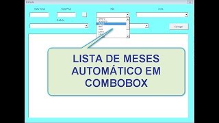 Controle de Estoque com Excel  Inserir Lista de MESES em Combobox  Aula 18 [upl. by Mata]