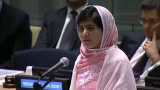 MALALA YOUSAFZAI SPEECHONE CHILD ONE TEACHER ONE BOOK ONE PEN CAN CHANGE THE WORLD 🧕🧑‍🏫📘🖋️🌍 [upl. by Stalk]