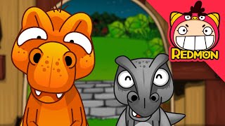 Hunting with blood sucking flie  Dinosaurs Story  dinosaur cartoon  REDMON [upl. by Grayce]