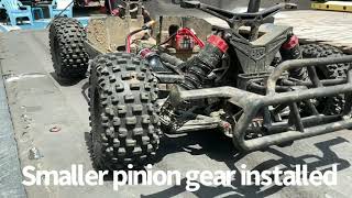 ARRMA SENTON 4x4 550 MEGA NEW pinion gear sneak peek [upl. by Arat736]