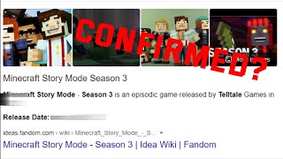 Minecraft Story Mode season 3 CONFIRMED eh kinda [upl. by Eckart]