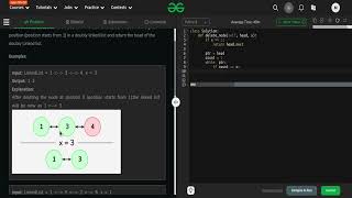 Delete node in Doubly Linked List  Problem of the Day  GeeksForGeeks [upl. by Arahs678]