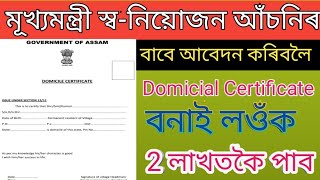 Domicile Certificate Offline Apply Assam How To Apply Domicile Certificate Online [upl. by Edmund50]