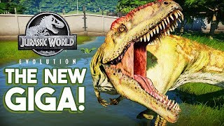 THE NEW HUGE GIGANOTOSAURUS  Jurassic World Evolution Dinosaur Size Changes [upl. by Ecinnaj]