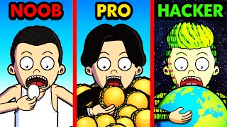 NOOB vs PRO vs HACKER FOOD FIGHT [upl. by Avrom116]